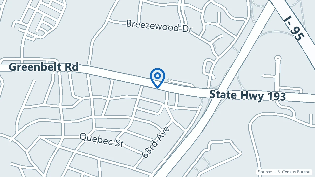 Map showing Nimel Mental Health in College Park, Maryland