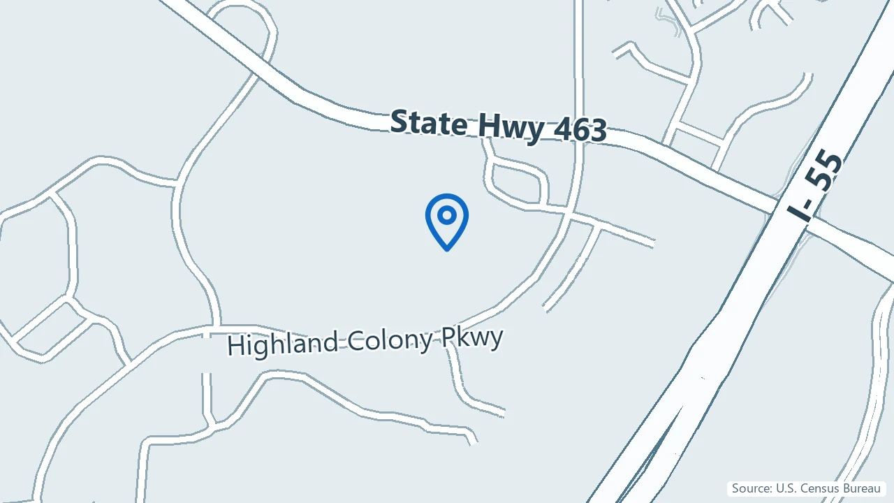 Map showing restoratIV Ketamine Therapy Center in Madison, Mississippi