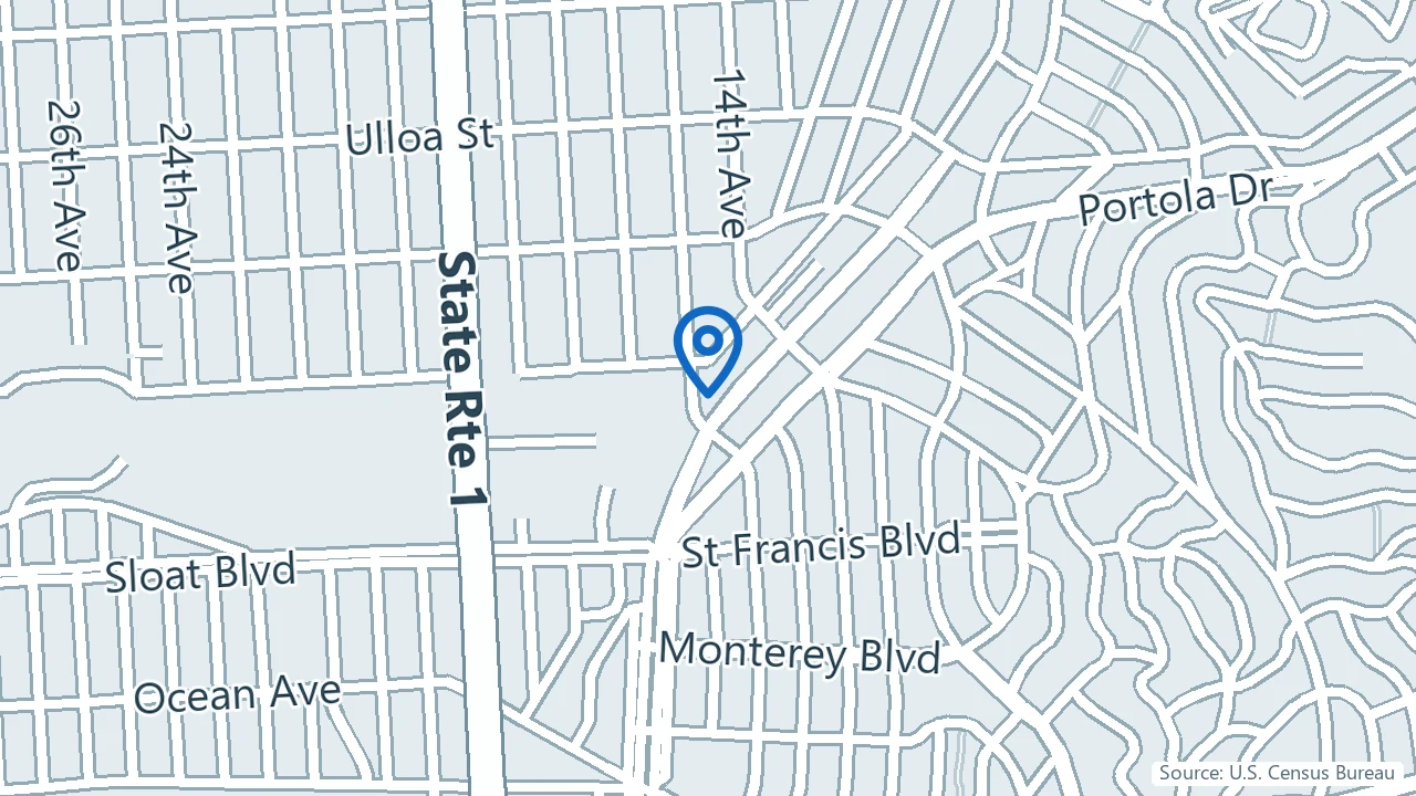 Map showing San Francisco Preventive Medical Group in San Francisco, California
