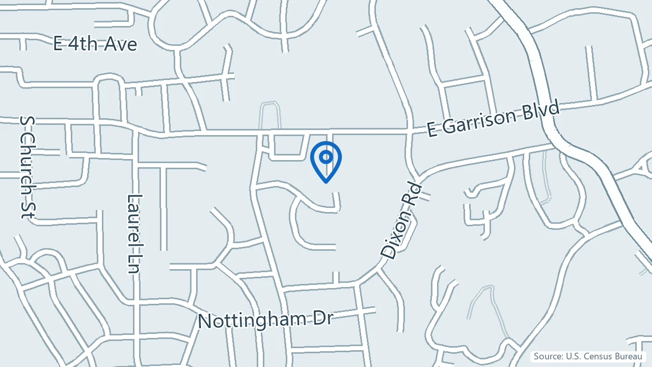 Map showing Vikram R. Shukla MD in Gastonia, North Carolina