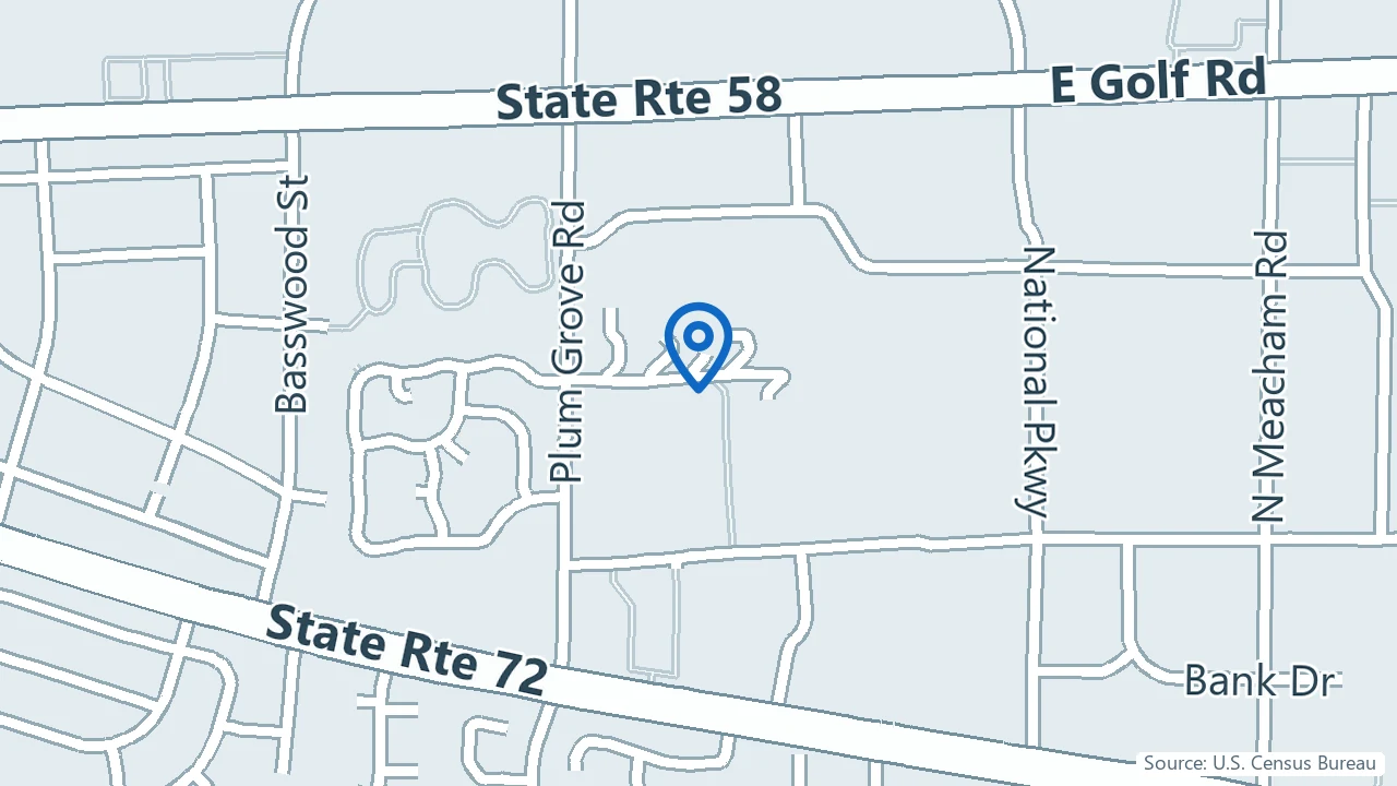 Map showing WellessenceMD in Schaumburg, Illinois