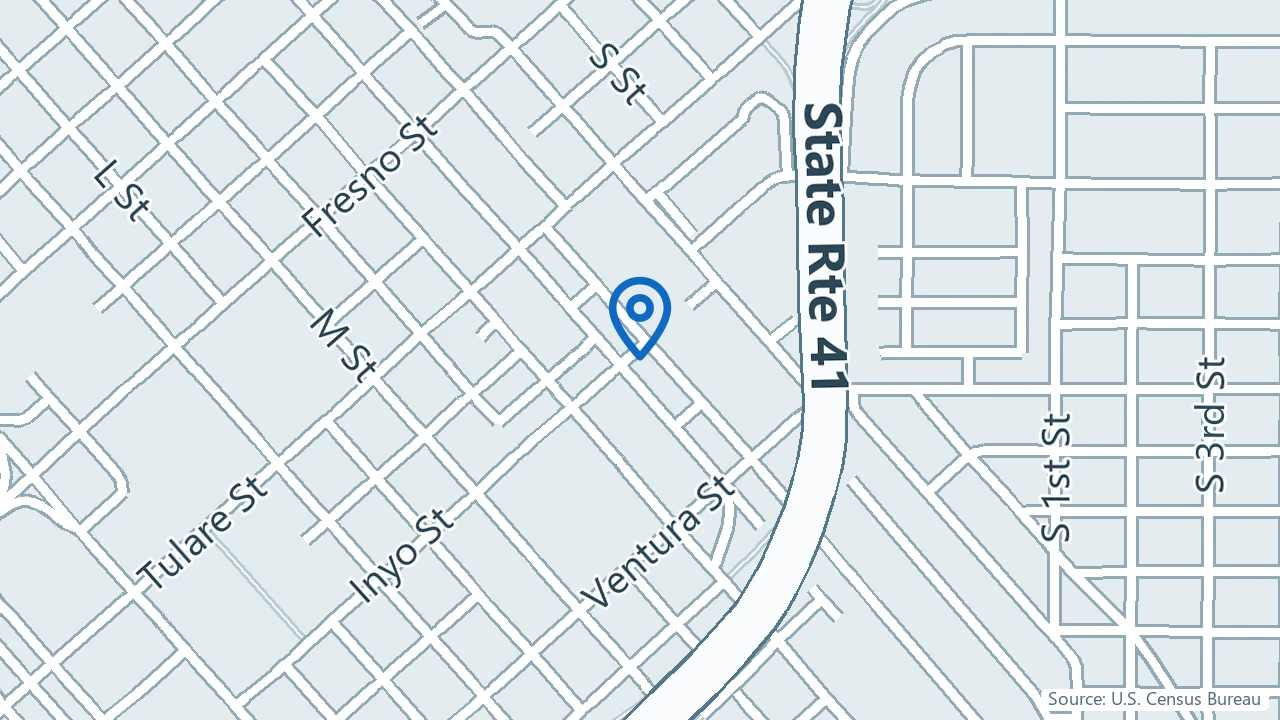 Map showing Neuro Wellness Spa in Fresno, California