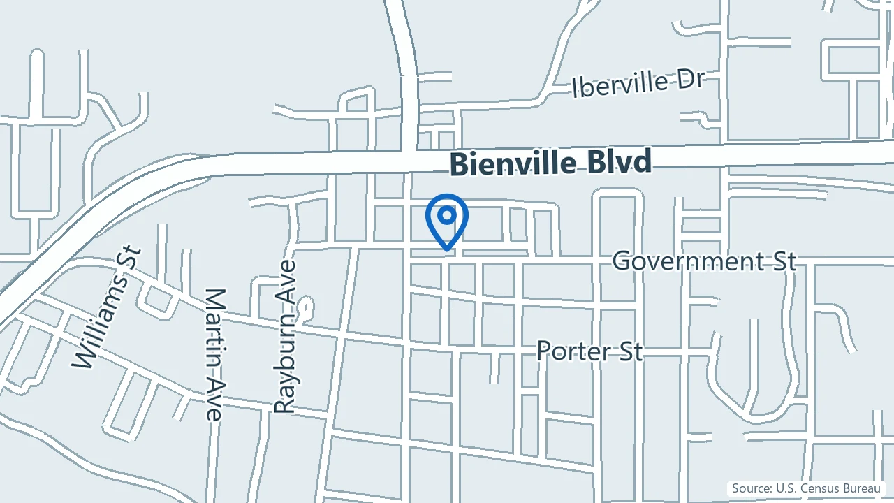 Map showing Gulf Coast NeuroSpa in Ocean Springs, Mississippi