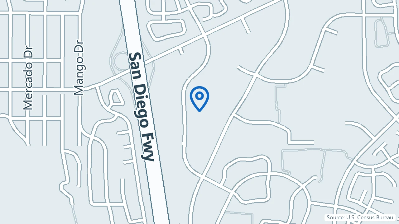 Map showing San Diego Ketamine Center in San Diego, California