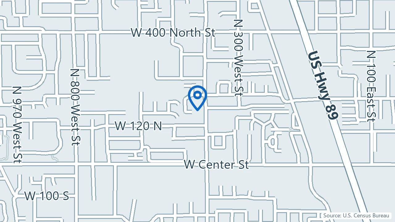 Map showing Spark Behavioral Health and TMS in Orem, Utah