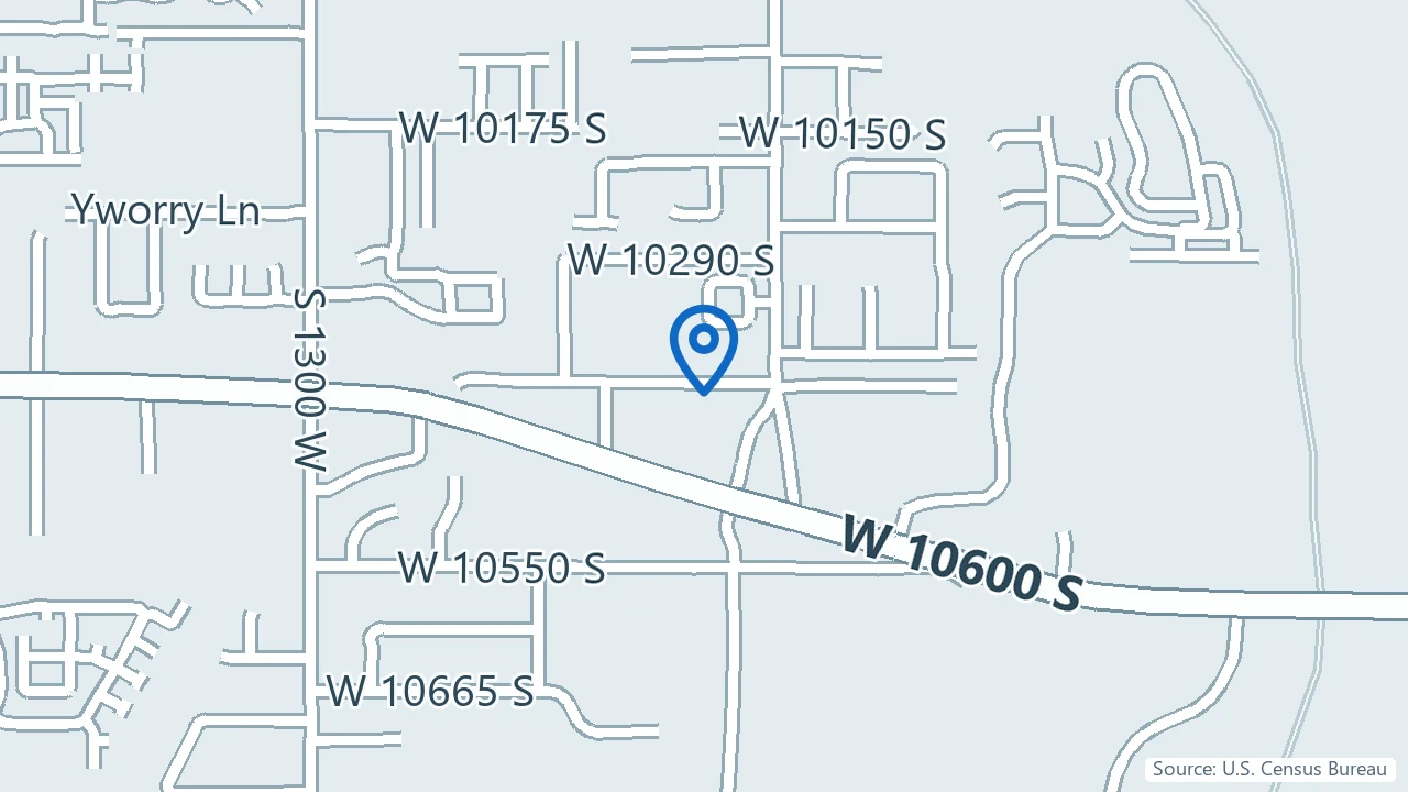 Map showing Healing Ketamine in South Jordan, Utah
