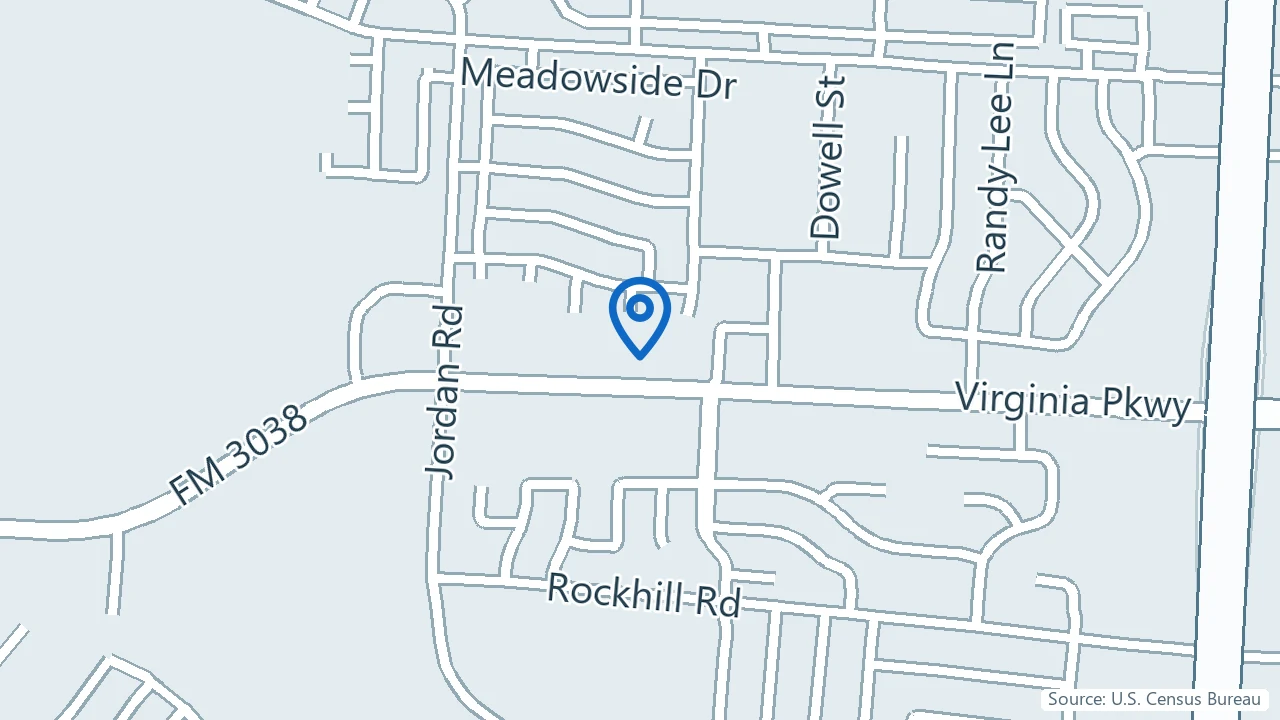 Map showing NeuroGlow in McKinney, Texas