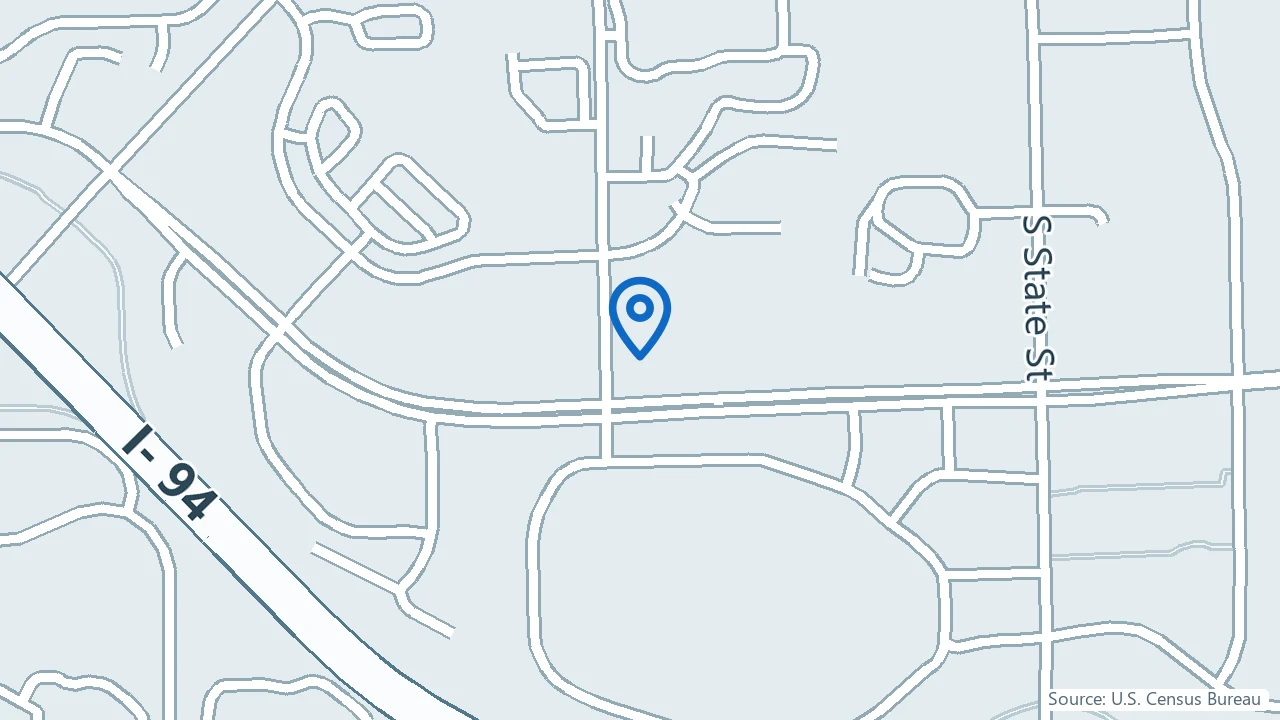 Map showing Greenbrook Mental Wellness Center in Ann Arbor, Michigan