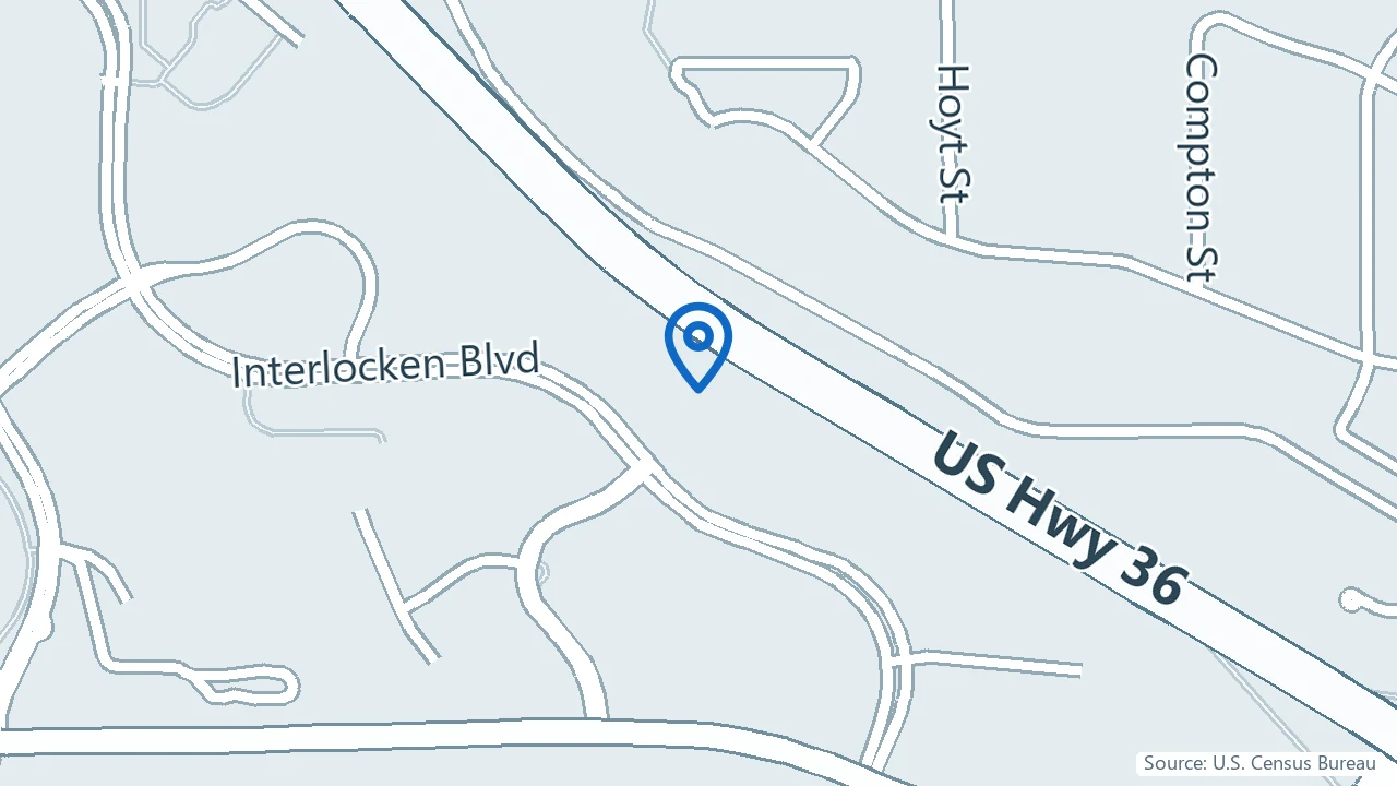 Map showing Denver Wellness Associates in Broomfield, Colorado