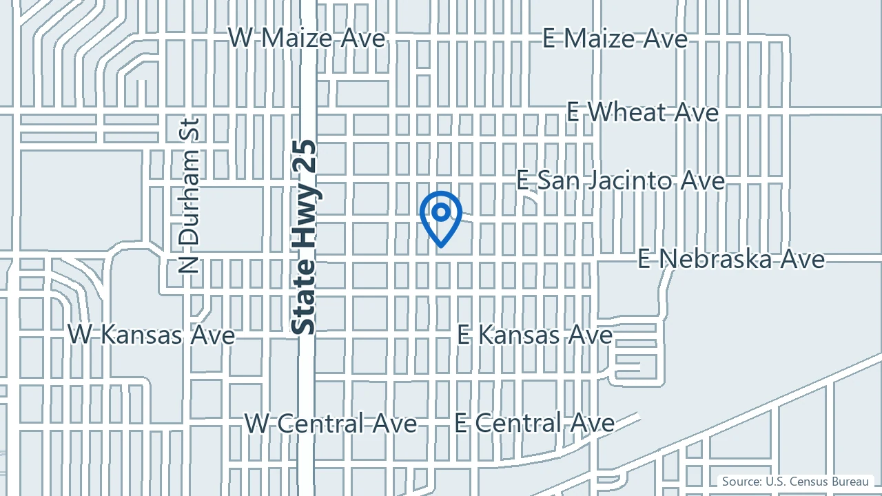 Map showing Compass Behavioral Health in Ulysses, Kansas