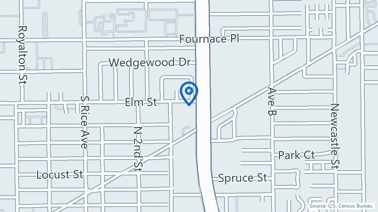 Map showing Houston Healing Collective in Bellaire, Texas