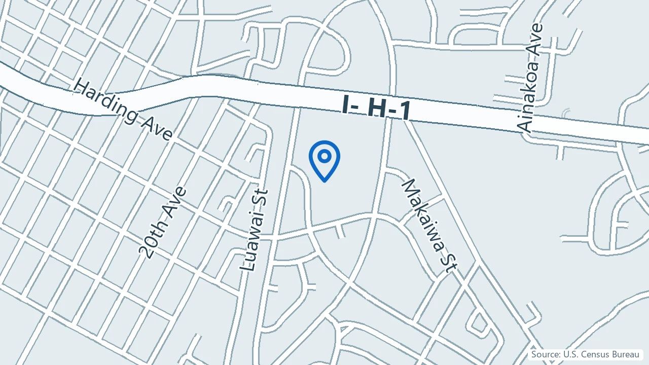 Map showing The Kahala Clinic in Honolulu, Hawaii