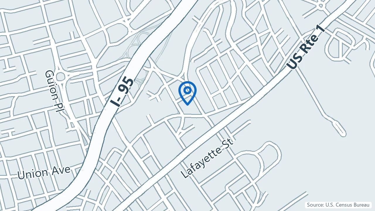 Map showing Clearwave Mental Health in New Rochelle, New York