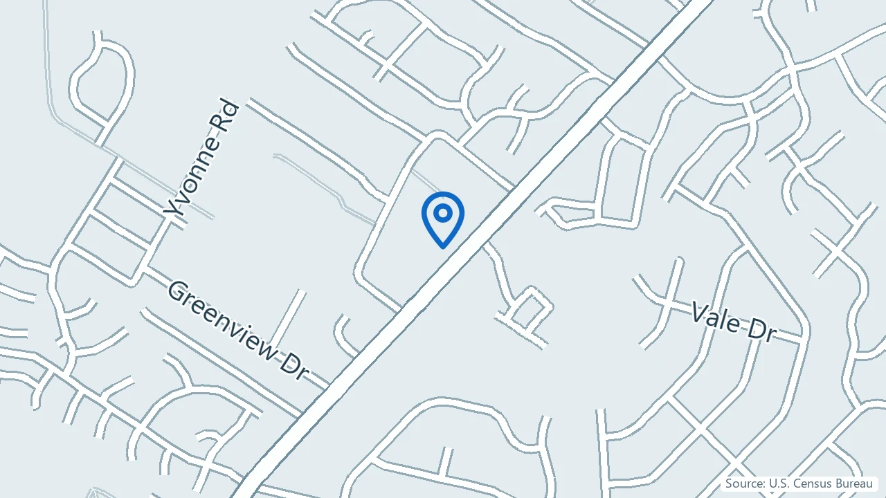 Map showing Trinity Wellness Center in Wilmington, North Carolina