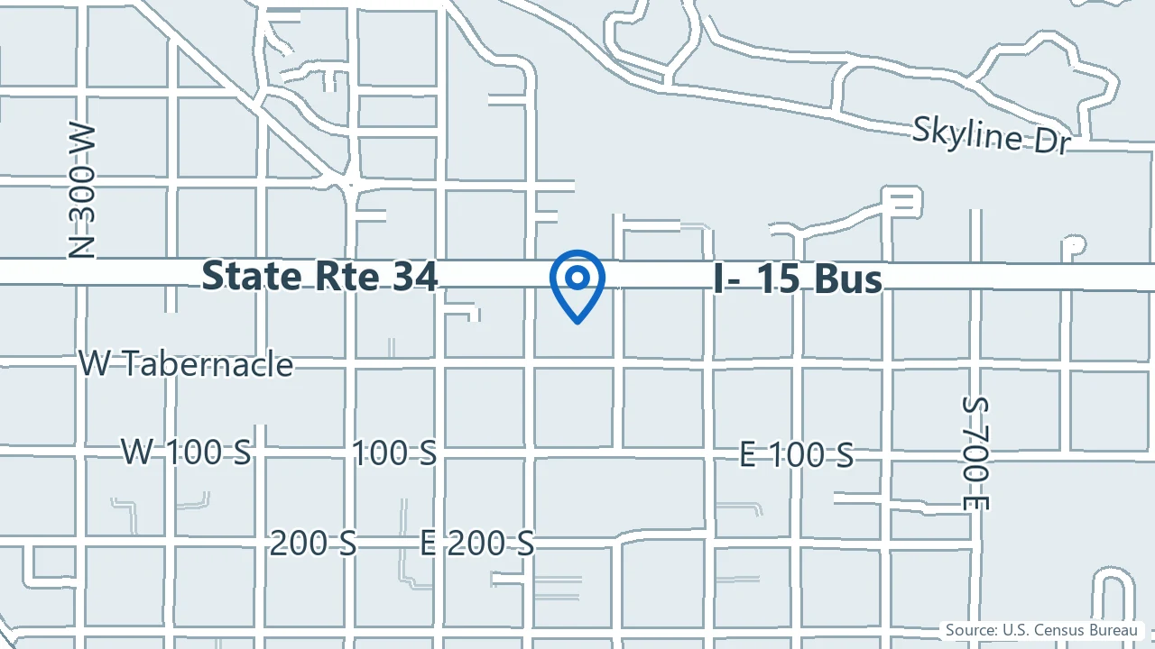 Map showing Trauma Treatment & Counseling in St. George, Utah