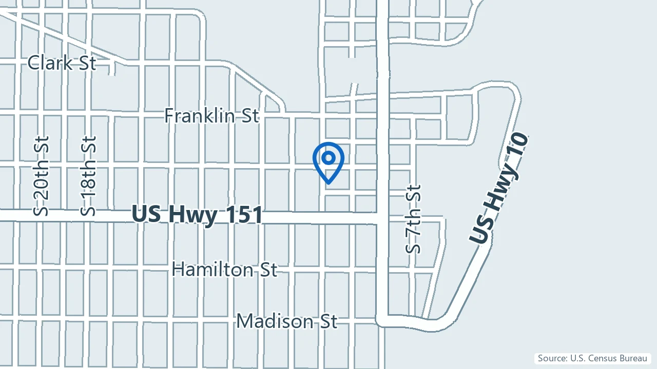 Map showing Genesis Integrative Medicine in Manitowoc, Wisconsin