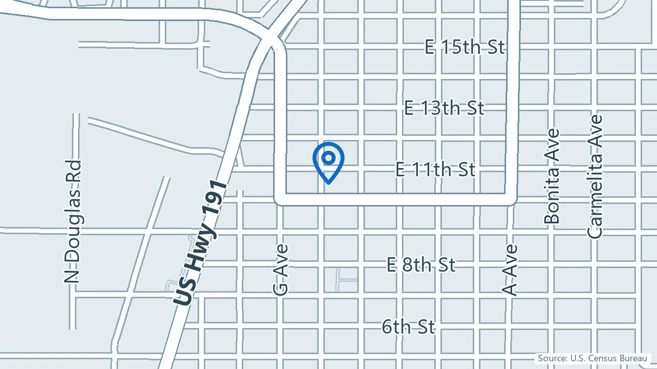 Map showing Resilient Health in Douglas, Arizona