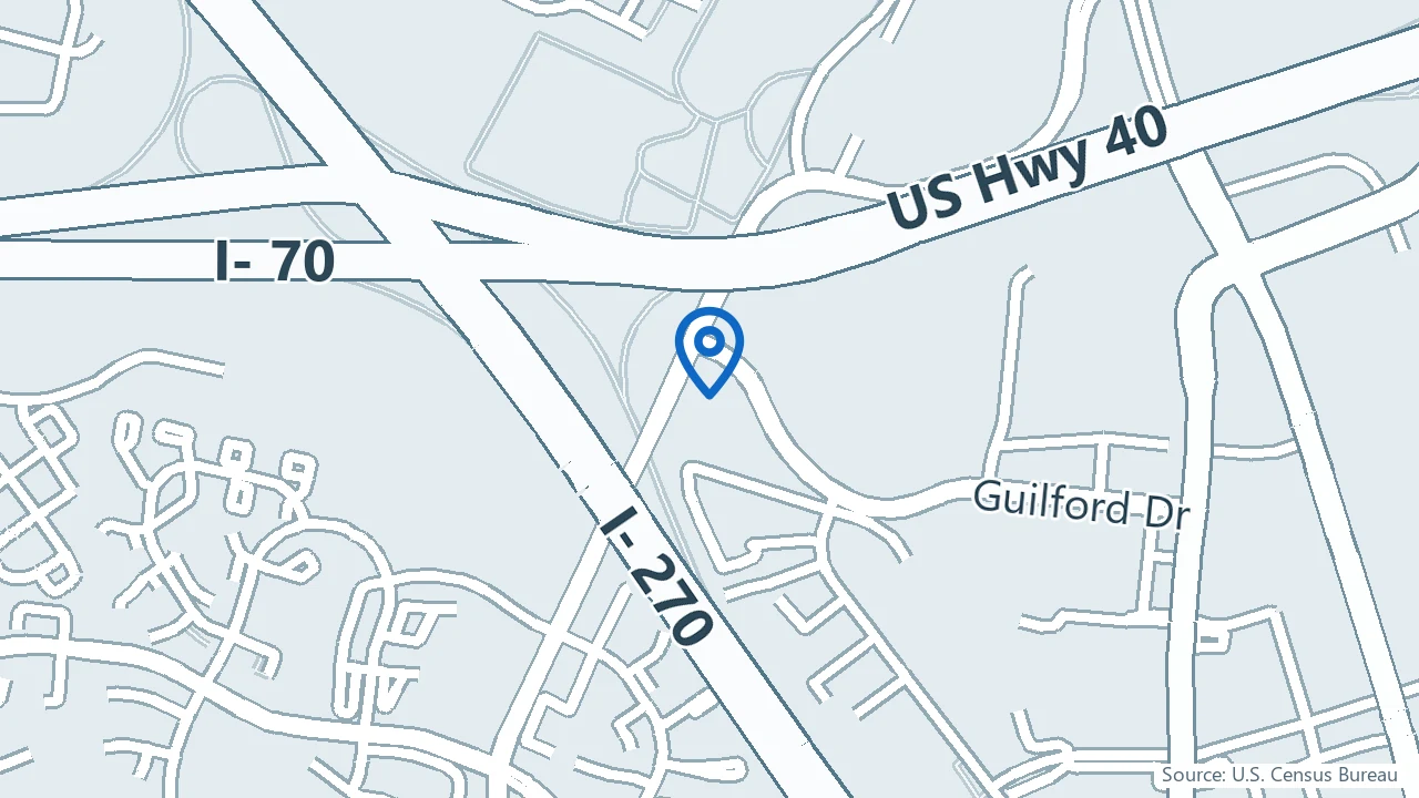 Map showing Medpsych Health Services in Frederick, Maryland