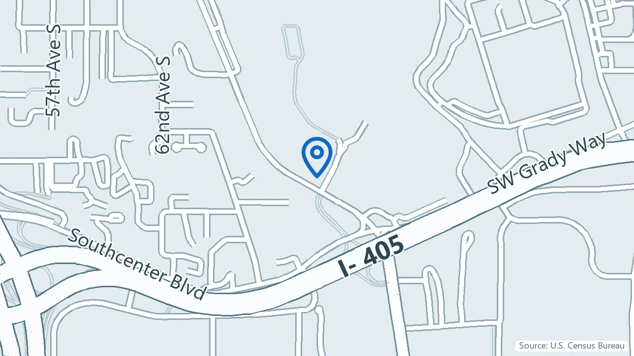 Map showing BestMind Behavioral Health in Tukwila, Washington
