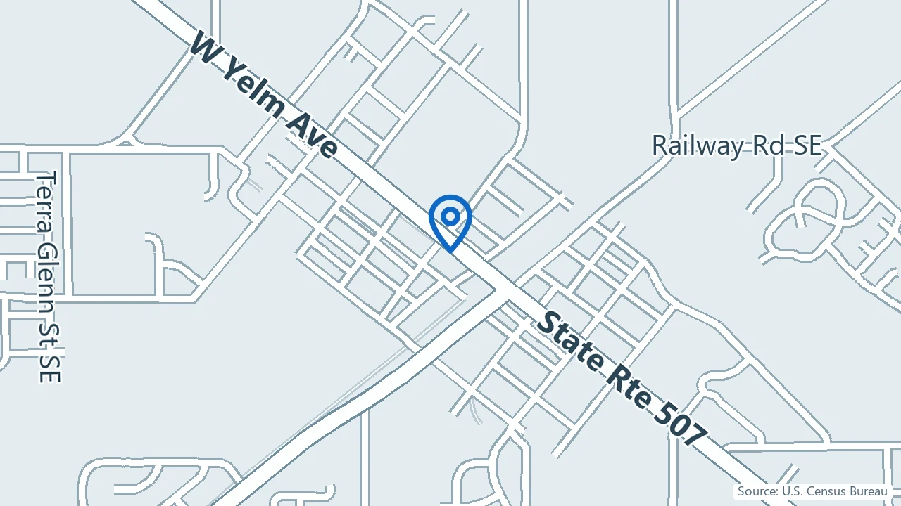 Map showing Creative Wellness TMS in Yelm, Washington