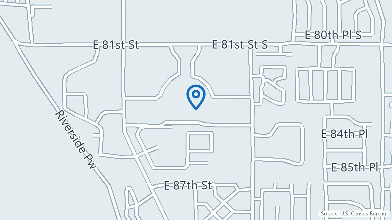 Map showing Pinnacle Care in Tulsa, Oklahoma