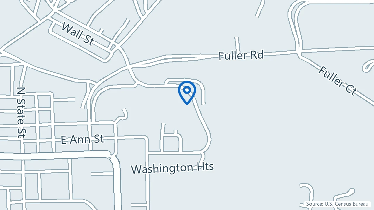 Map showing University of Michigan Health Ketamine Clinic in Ann Arbor, Michigan
