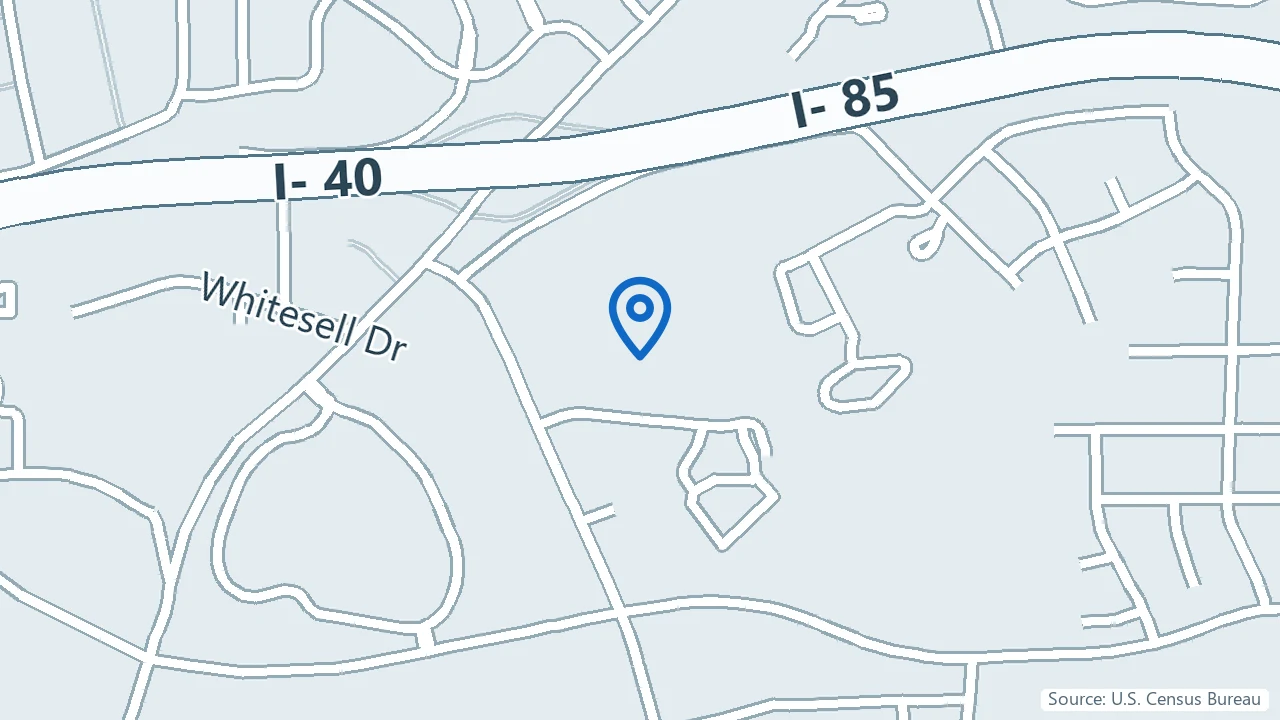 Map showing Envision Psychiatric and Wellness Center in Burlington, North Carolina