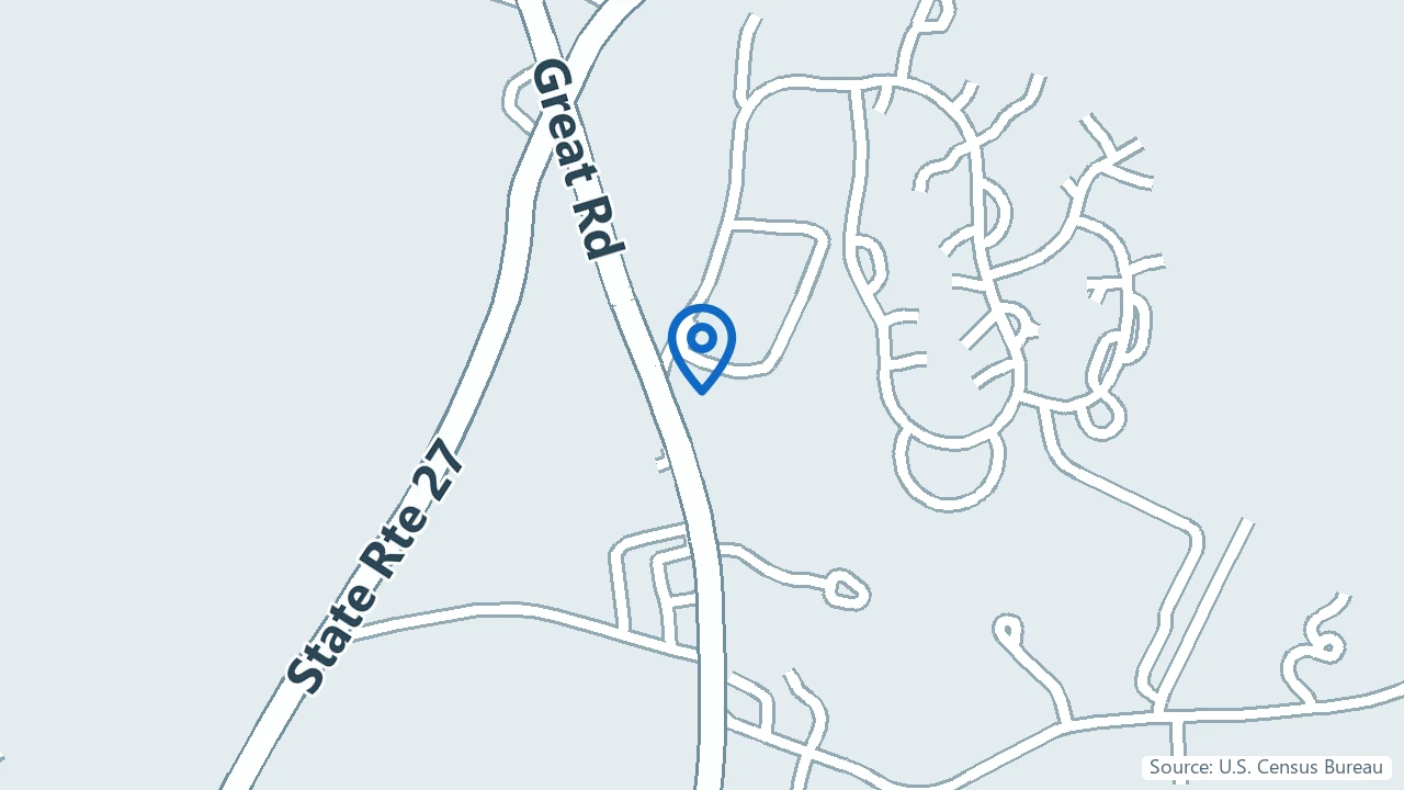 Map showing New England Center for Healthy Minds in Acton, Massachusetts