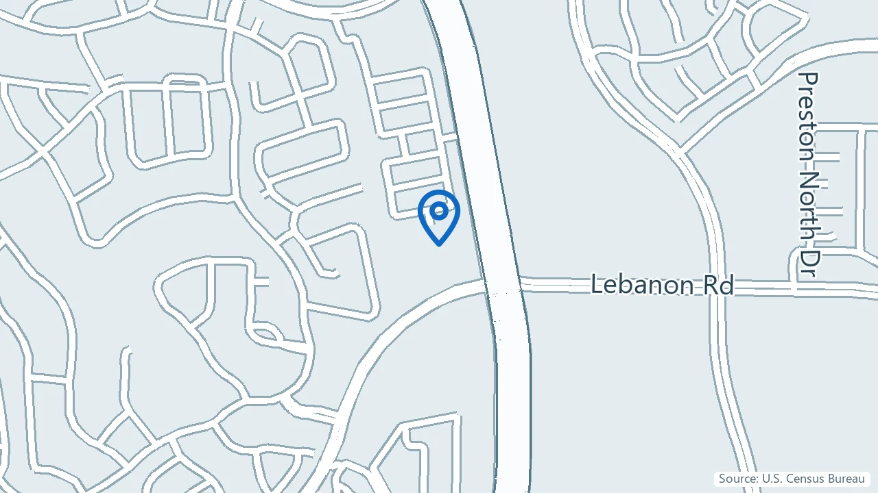 Map showing StrIVeMD Wellness and Ketamine in Frisco, Texas