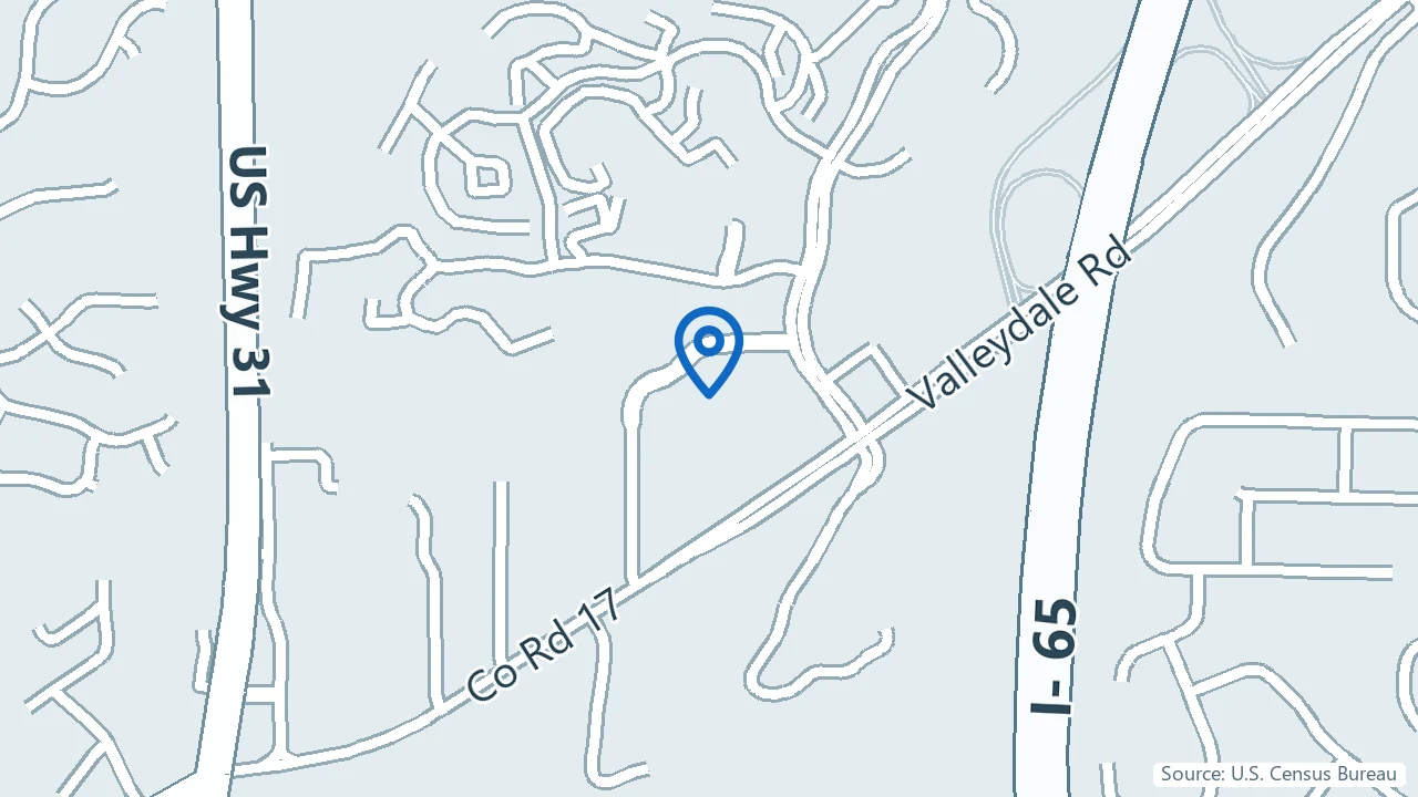 Map showing Grayson & Associates in Birmingham, Alabama