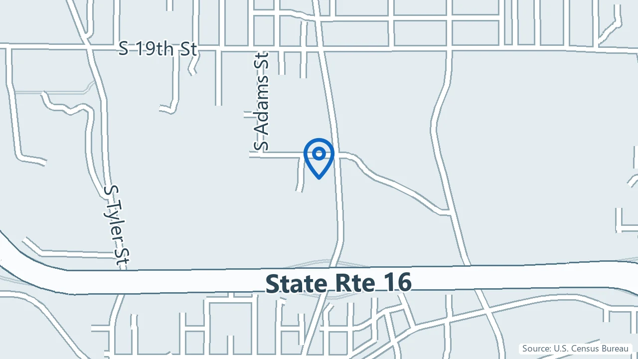 Map showing Looking Glass Ketamine in Tacoma, Washington