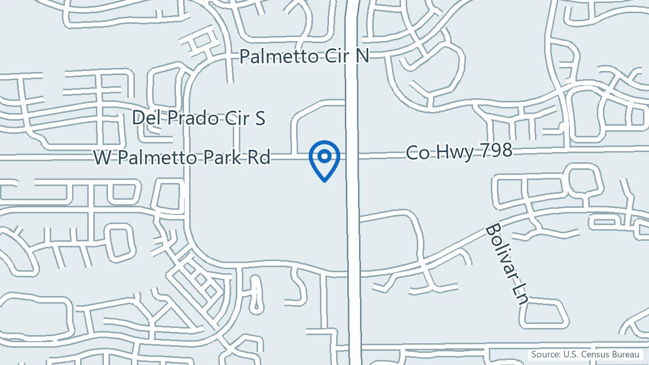 Map showing Sanctuary Healthcare in Boca Raton, Florida