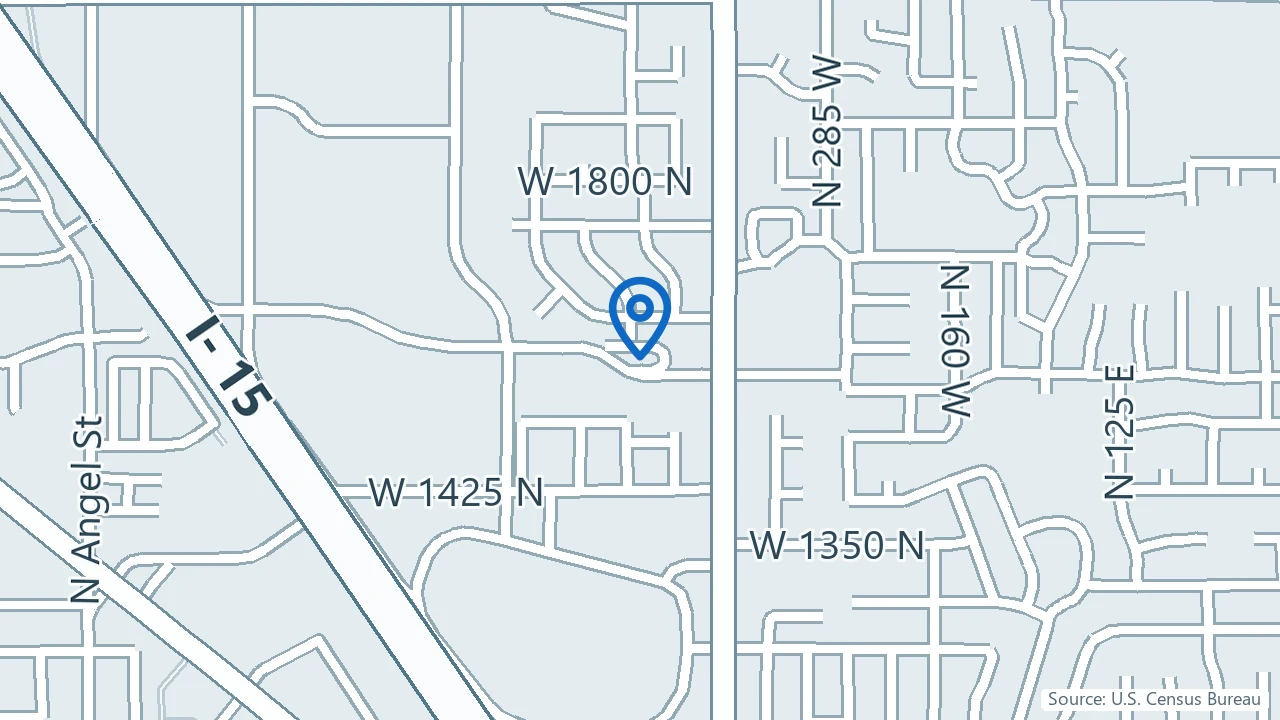Map showing Canvi Behavioral Health in Layton, Utah