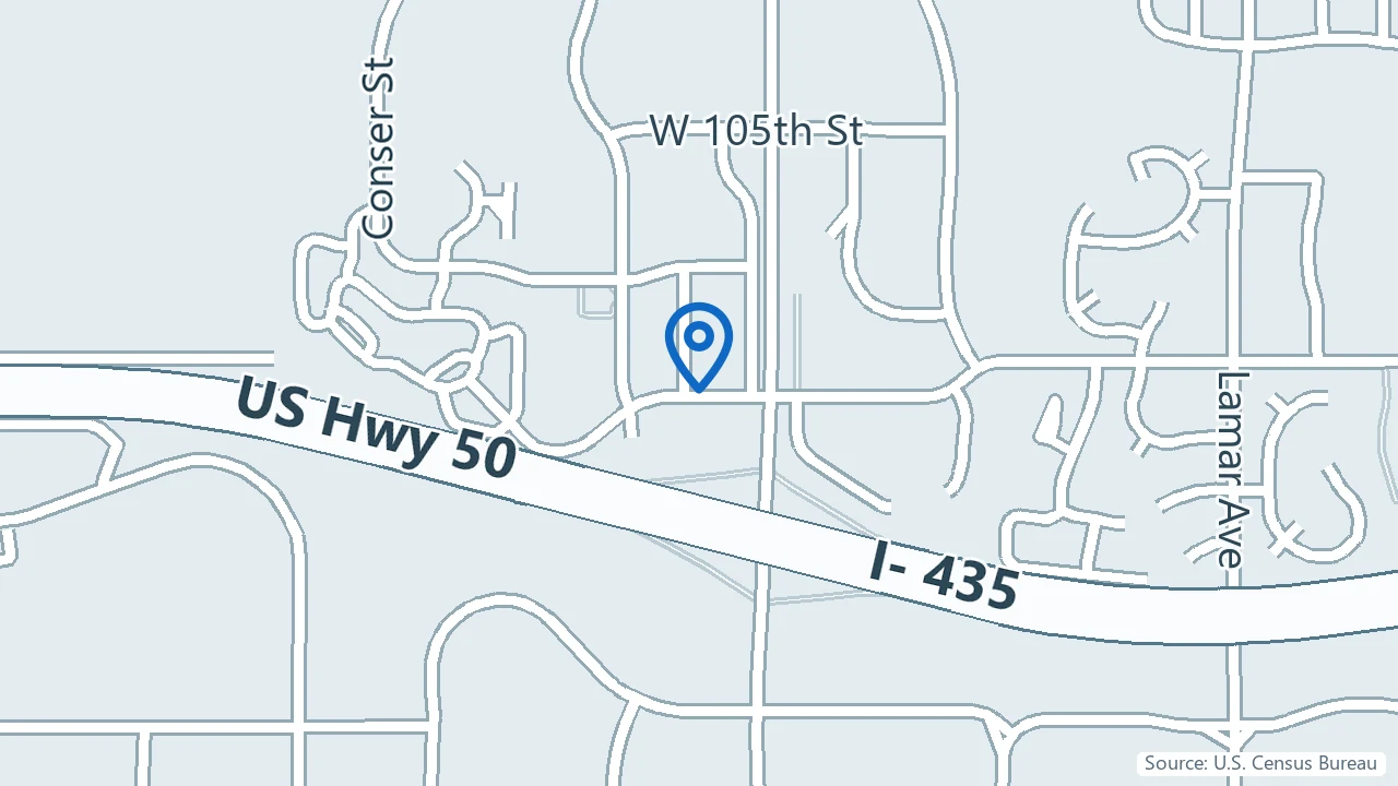Map showing Archway MH and Wellness Clinics in Overland Park, Kansas