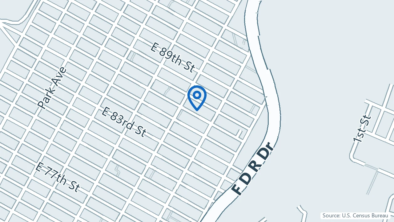 Map showing Fountain Health NYC in New York, New York