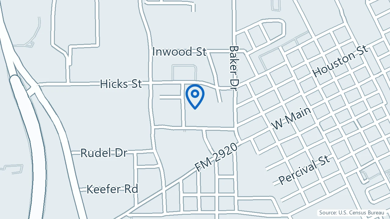 Map showing Spring Center of Hope Ketamine Houston in Tomball, Texas