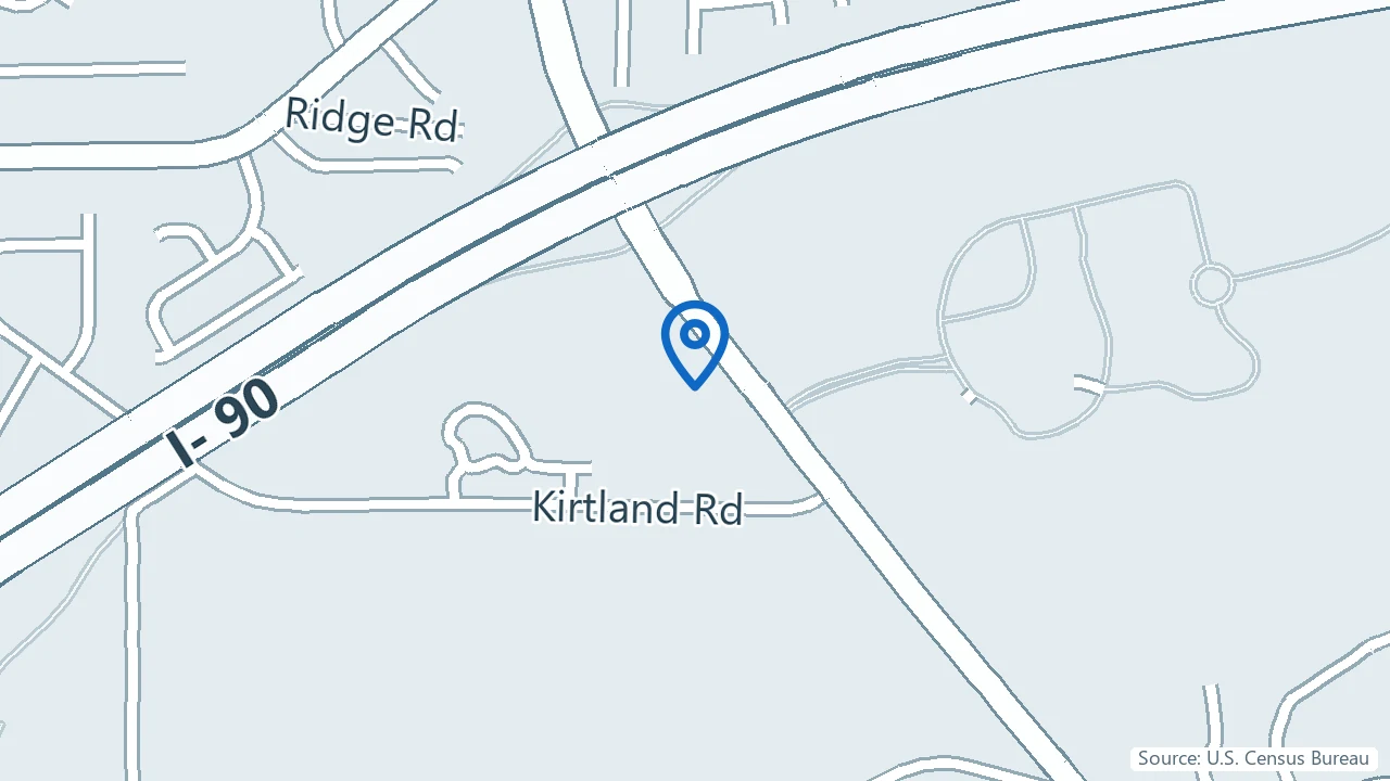 Map showing New Pathways Ketamine Clinic in Willoughby, Ohio