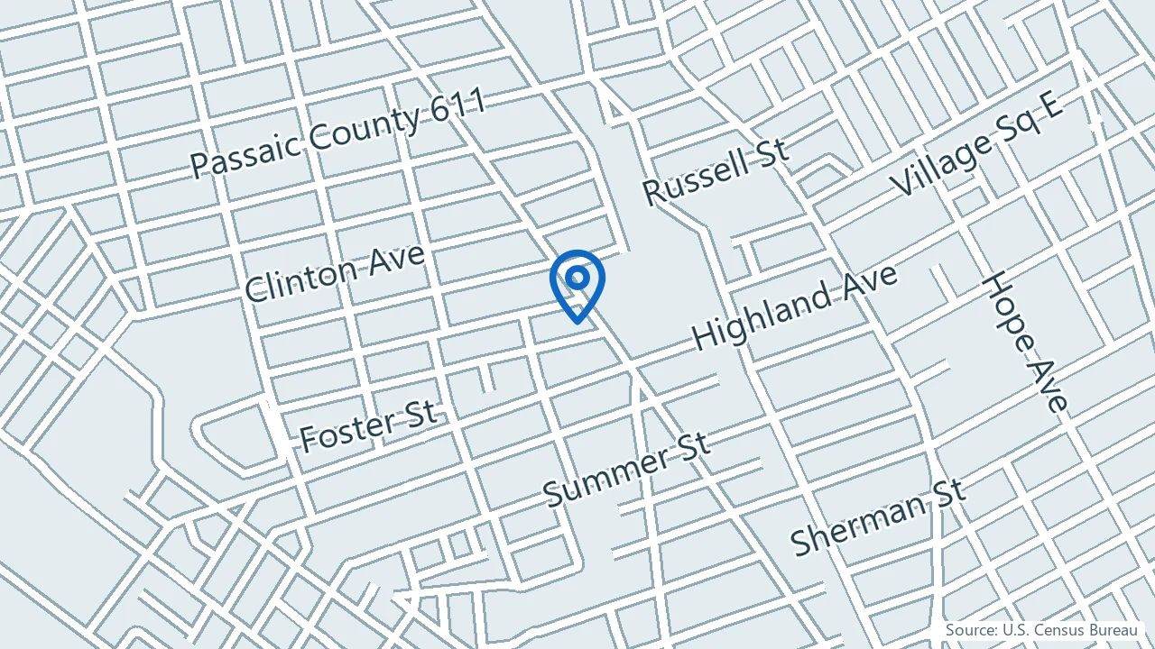 Map showing Hudson Specialty Care Spravato in Clifton, New Jersey