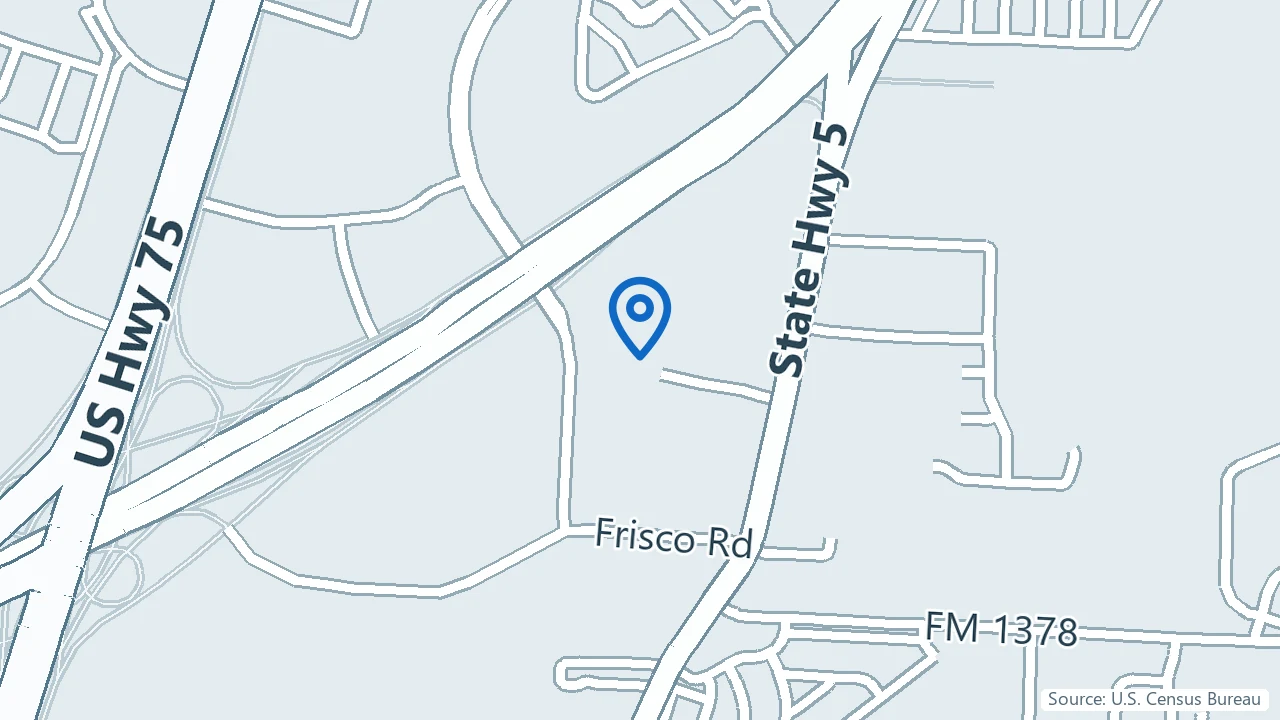 Map showing Innova Psychiatric Group in McKinney, Texas