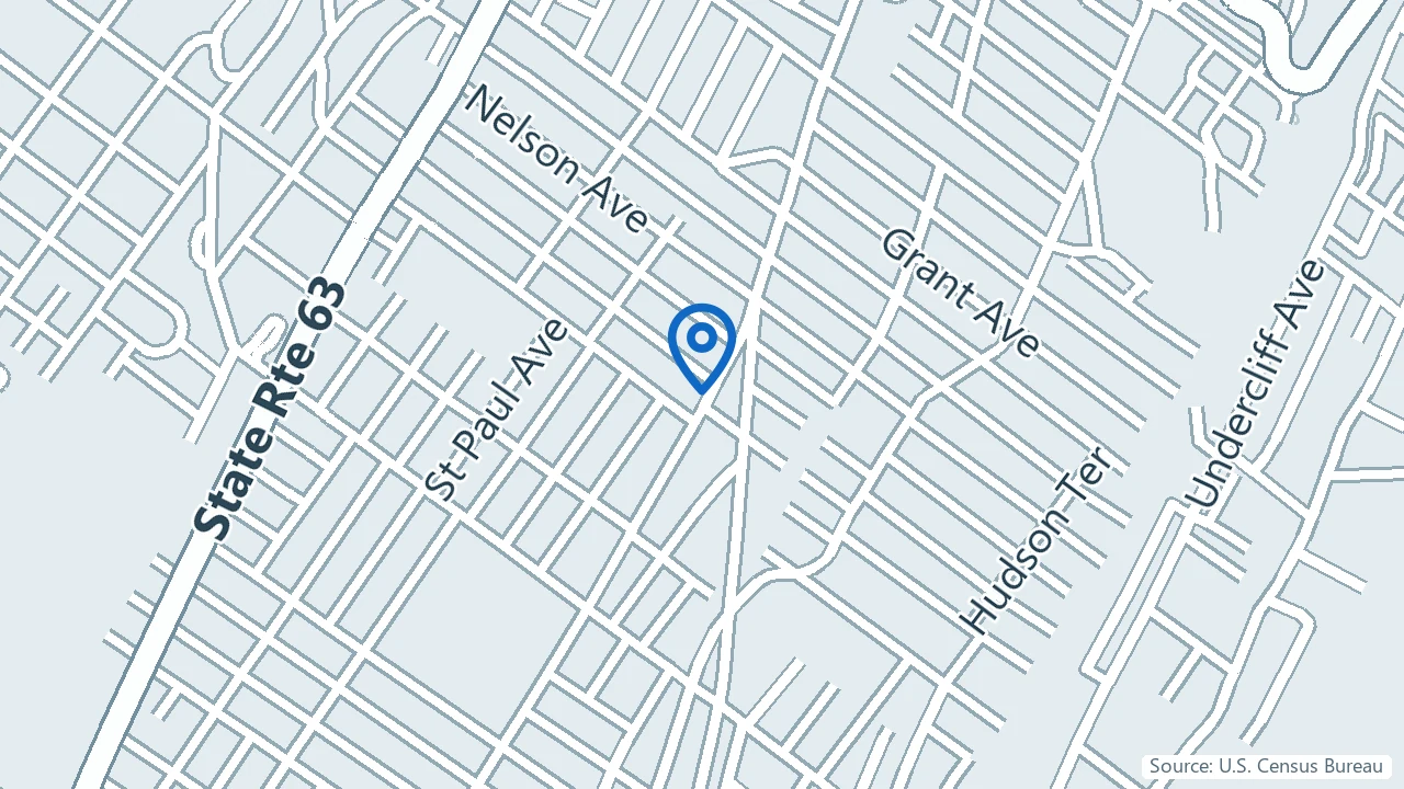 Map showing Hudson Specialty Care Spravato in Cliffside Park, New Jersey