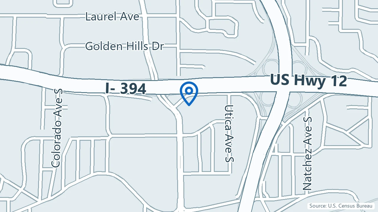Map showing LifeStance Health in St. Louis Park, Minnesota