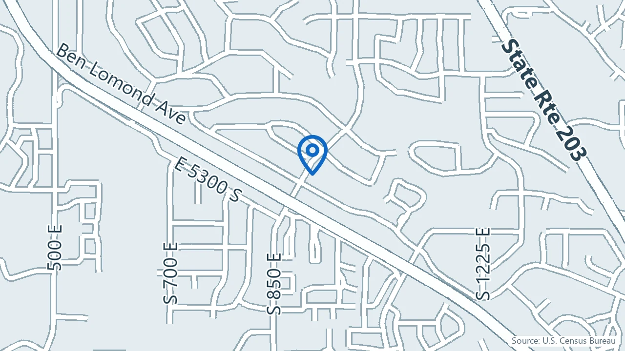 Map showing Ascend Wellness in Ogden, Utah