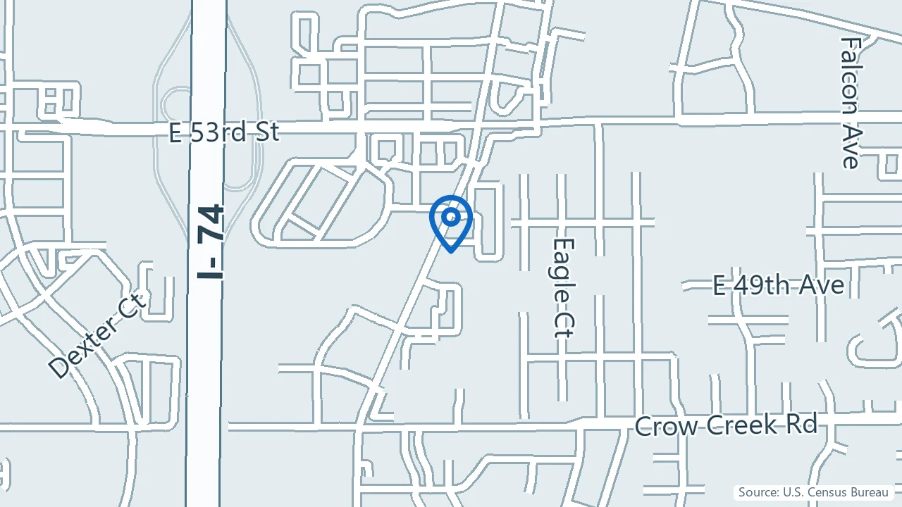 Map showing Corridor Ketamine in Davenport, Iowa