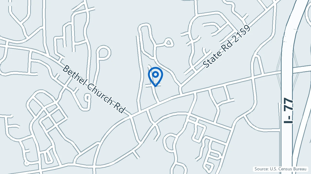 Map showing Best Life Mental Health & Wellness in Cornelius, North Carolina