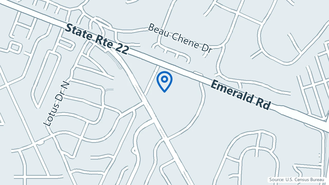 Map showing Redi-Med Psychiatry in Mandeville, Louisiana