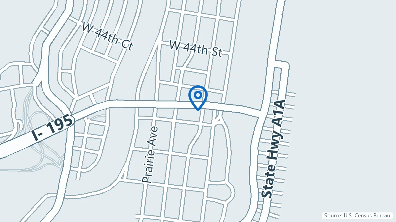 Map showing Tristar Wellness in Miami Beach, Florida