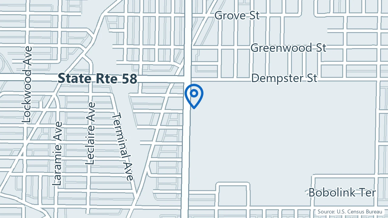 Map showing StrIVeMD Wellness and Ketamine in Skokie, Illinois