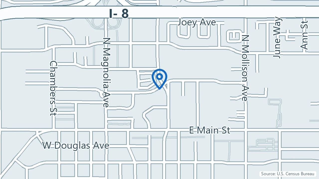 Map showing MindVibe in El Cajon, California