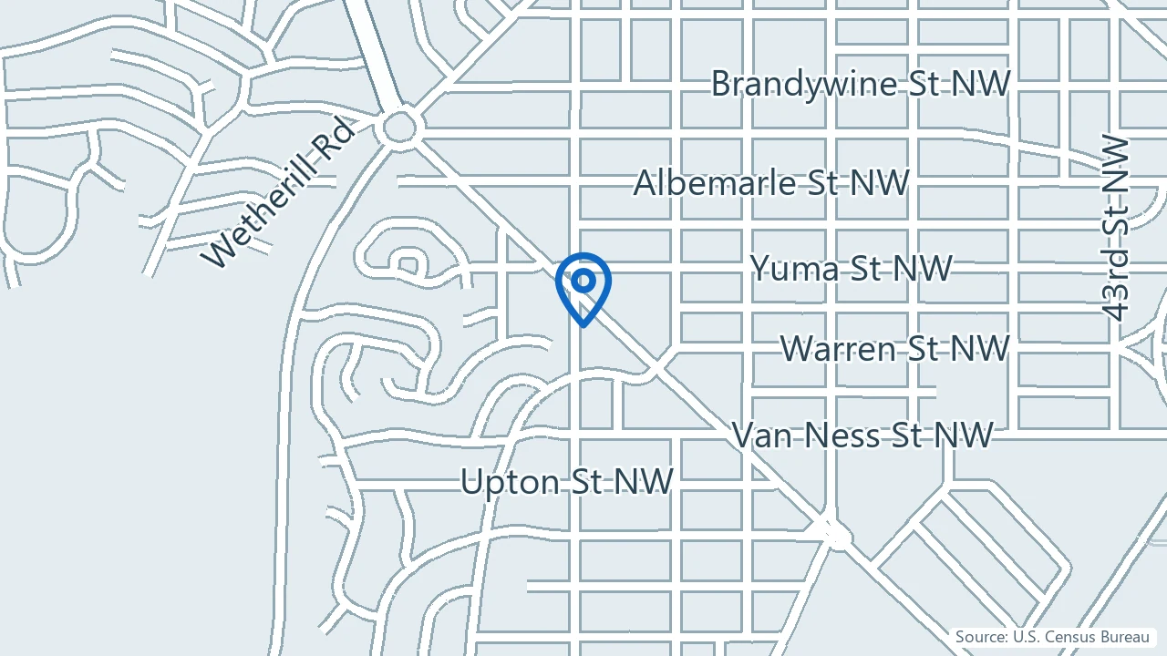 Map showing Washington Interventional Psychiatry in Washington, District of Columbia