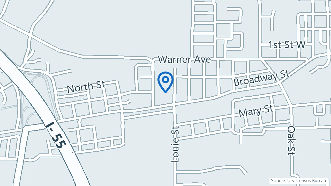 Map showing Scott City Medical Clinic in Scott City, Missouri